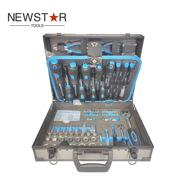 Conjunto de ferramentas para serviços pesados ​​NEWSTAR Kit de reparo e faça você mesmo com estojo rígido organizado